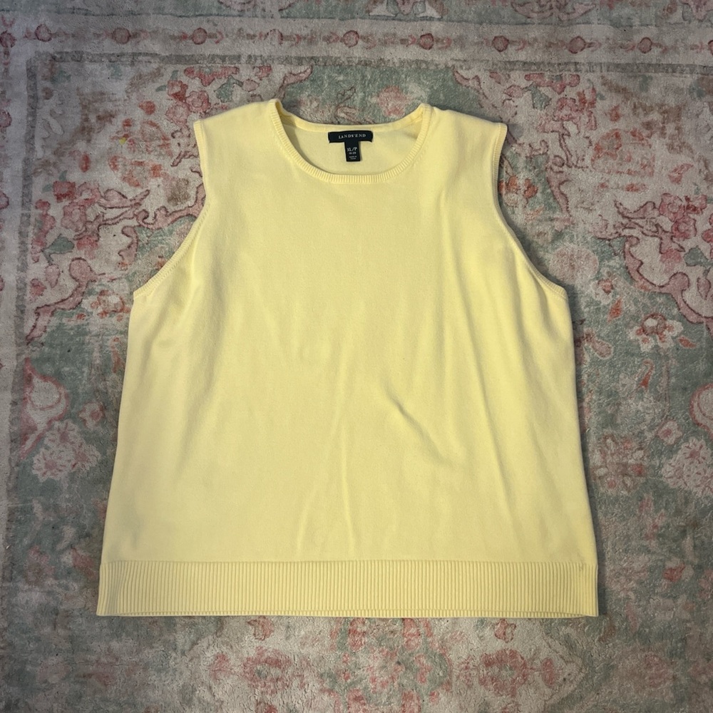 Yellow Sleeveless sweater vest top